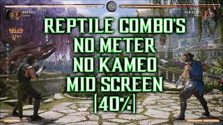 MK1 Reptile Combos (40%) No Meter No Kameo Mid Screen - Mortal Kombat 1 "Reptile" Gameplay