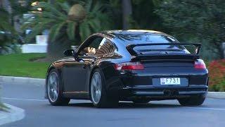 CRAZY Porsche 997 GT3 in Monaco | BURNOUT + Powerslides