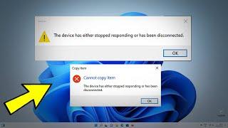 Fix The device has either stopped responding or has been disconnected | How To Solve This error ️️