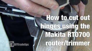 How to cut a hinge notch - Makita RT0700 demo