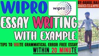 Wipro Essay Writing Practice with Example | Essay Writing के बिना Selection नहीं होगा| Do"s & Don"t