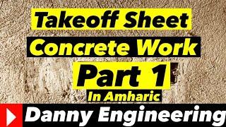 Super Structure Takeoff Sheet on Column and concrete slab Work | PART 1
