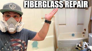 How to Reglaze a Fiberlgass Bathtub | Fiberglass Tub Shower Crack Repair | DIY REPAIR | DP Tubs