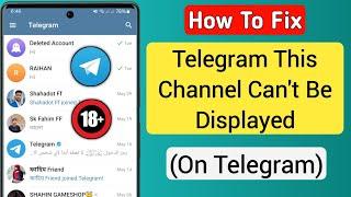 Fix "This Channel Can't Be Displayed" on Telegram (Android & ios)| Unlock All Telegram Channels