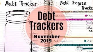 November DEBT TRACKERS!! || Filling in my Debt Trackers || Morey June Designs