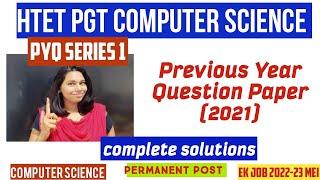 #1 HTET PGT COMPUTER SCIENCE 2021 PYQ SERIES 1// NS CLASSES