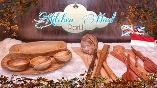 Peralatan Makan Dari Kayu Murah ! Kitchen Haul Aesthetic Shopee Indonesia (IND/ENG)