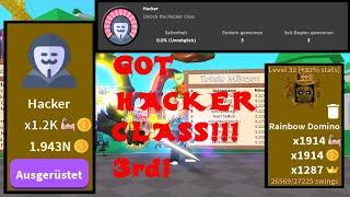 GETTING THE BEST CLASS (HACKER CLASS *1.2K MULTIPLIER*) IN SABER SIMULATOR / OP PETS / Grinder