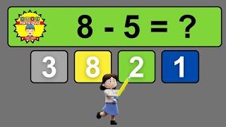 20 One Digit Subtraction Quiz | Math Quiz for Kids