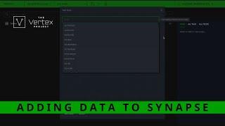 Adding Data to Synapse