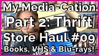 My Media-Cation Part 2: Thrift Store Haul #09 | Back with more Blu-rays, VHS Tapes, Books, and a CD!