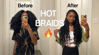 Grow natural hair FAST with THIS protective style | Hot Braids 