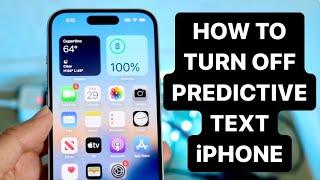 How To Turn Off Text Prediction On iPhone! (2024)