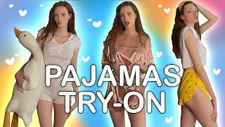 [4K] Pajamas Try-on | 6'11 Girl