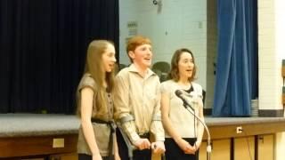 Mother and kids sing Loch Lomond