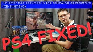 PS4 Error CE-34878-0 FIX for PS4 !