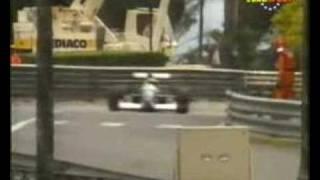 Jean Alesi sliding through Monaco with Tyrrell