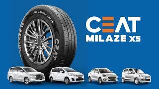 CEAT 4-Wheeler | Milaze X5 | The all new 1 Lakh km* tyre with Re-inforced Sidewall
