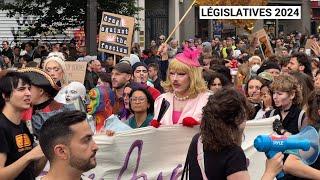 Manifestation du 15 juin 2024  à Paris contre le Rassemblement national le parcours du cortège!