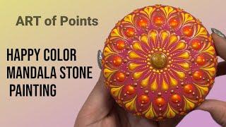 Colorful Mandala Stone Painting 🩷