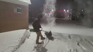 Electric Snow Shovel Greenworks 80v Test