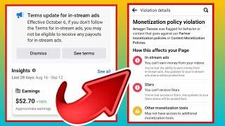 FACEBOOK MONETIZATION POLICY VIOLATION WAS FLAGGED FOR BEHAVIOUR /  ANO ANG DAHILAN ?