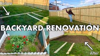 BACKYARD RENOVATION EP: 2 PAVER PATIO INSTALLATION | DIY LANDSCAPING GARDEN | NEW FENCE LINE PLANTS!