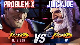 SF6 ▰ PROBLEM X (M.Bison) vs JUICYJOE (JP) ▰ High Level Gameplay