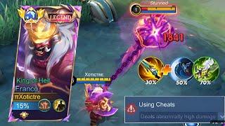 FRANCO NEW ONE HOOK CRITICAL BUILD IS HERE 2025 !! ( 100%broken ) FRANCO FIGHTER BUILD ~ MLBB