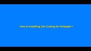 how to install zen coding for notepad++