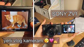 yeni vlog kamerası aldım! sony zv1  kutu açılımı 🫶