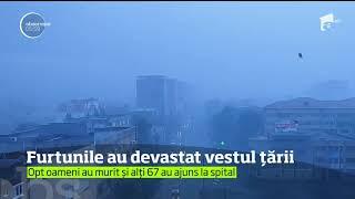 Fenomene extreme au devastat vestul ţării într-un sfert de oră!