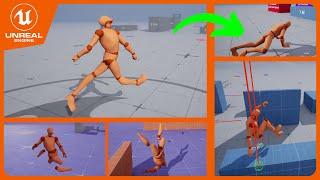 GASP Ragdoll and Dynamic Parkour - Free Unreal Project on GitHub