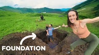 DIGGING THE FOUNDATION BY HAND // Building Our Own Home