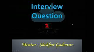 Salesforce Advance Interview question Part 1