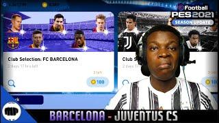 BARCELONA x JUVENTUS CLUB SELECTIONS! PES 2021 MOBILE