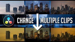 How to Add Effects to Multiple Clips with One Adjustment Clip - DaVinci Resolve 16 Tutorial