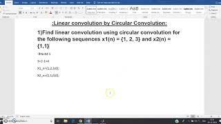 Linear convolution  using Circular convolution(Without conv function)|FAST CONVOLUTION