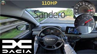 Dacia Sandero TCe 110 || 110HP || TOPSPEED on german Autobahn