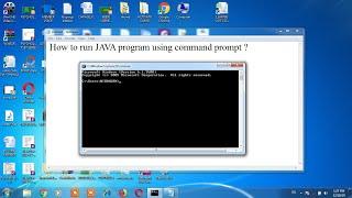 How to Run Java Program in Command Prompt in Windows 7/8