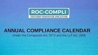Annual Compliance Calendar under Companies Act, 2013 and LLP Act, 2008