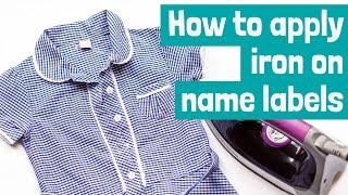 How to apply iron on name labels | School name labels | Stickerscape | UK
