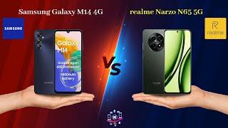 Samsung Galaxy M14 4G Vs realme Narzo N65 5G - Full Comparison [Full Specifications]