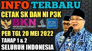 INFO PALING BARU YANG SUDAH  CETAK SK & NI P3K TAHAP 1 & 2 SELURUH INDONESIA/20 Mei 2022#nip3k#skp3k