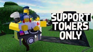 Support Towers Only || Tower Defense Simulator || ROBLOX