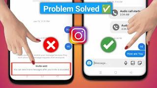 How To fix Instagram invite Sent problem problem 2024 | Instagram invite to Chat Problem