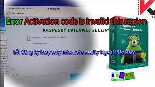 Error Kaspersky  Internet  Security - Activation code is invalid for region