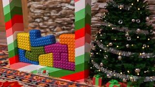 TETRIS CHRISTMAS | SOFTBODY TETRIS | SATISFYING