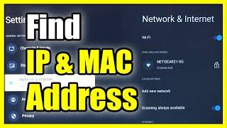 How to Find IP Address and MAC Address on Sony TV Google TV (Fast Method)