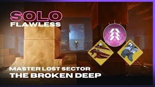 Solo Flawless NEW Master Lost Sector "The Broken Deep" - Prismatic Hunter with Microcosm - Destiny 2